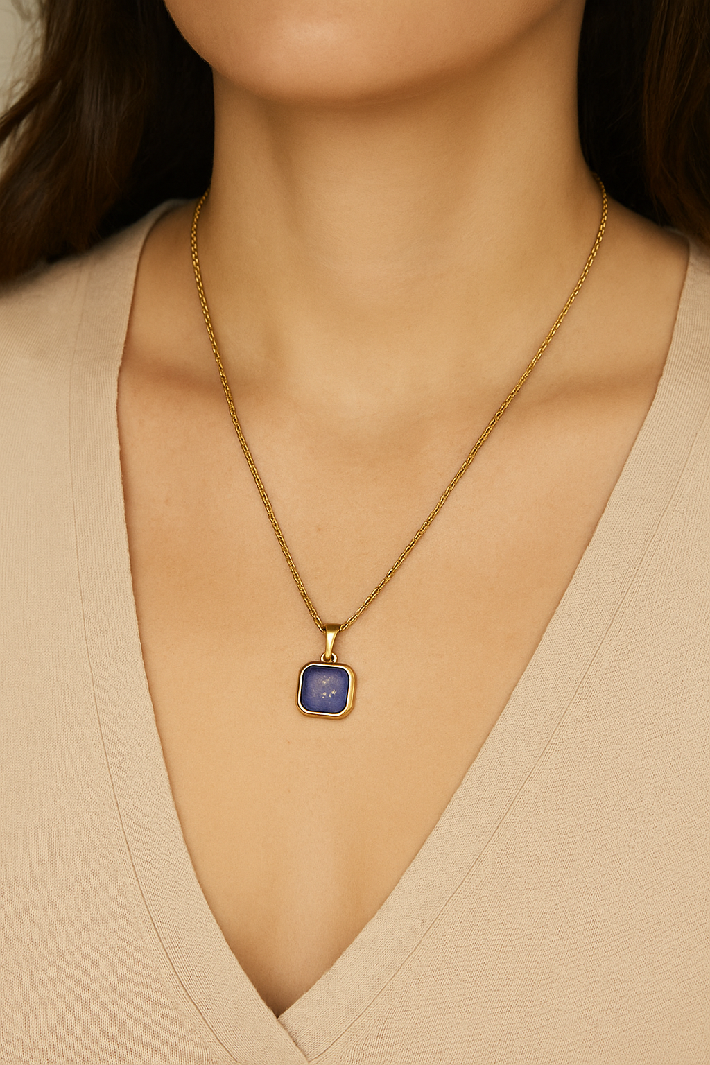 Collier en acier inoxydable noir pur