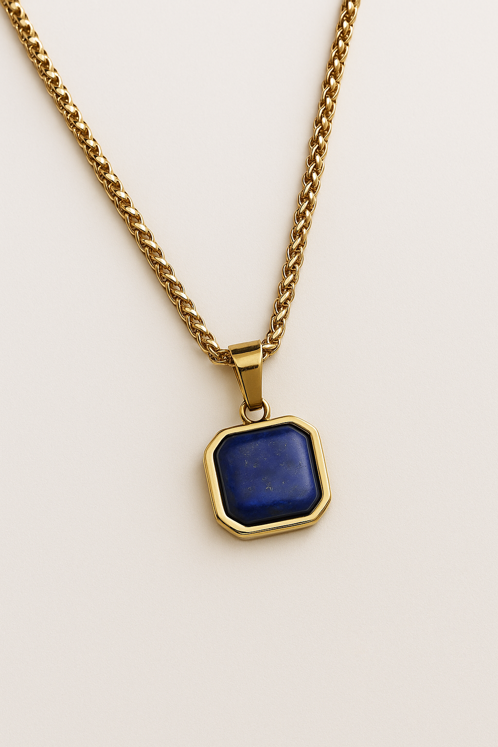 Collier en acier inoxydable noir pur