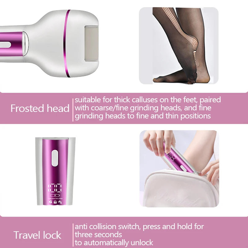 Épilateur Électrique 3-en-1 Rechargeable pour Femme – Rasoir Visage, Corps et Bikini avec Lime Anti-Callosités