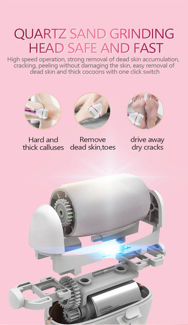 Épilateur Électrique 3-en-1 Rechargeable pour Femme – Rasoir Visage, Corps et Bikini avec Lime Anti-Callosités